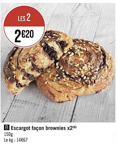 escargot façon brownies x2