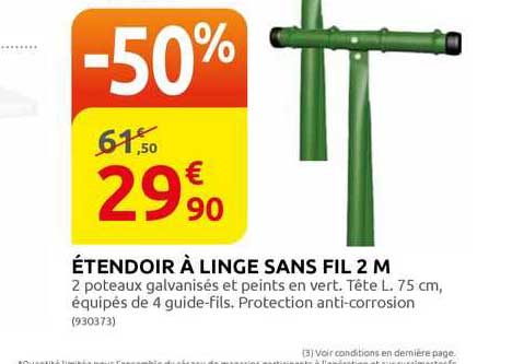 étendoir à linge sans fil 2 m kidoz