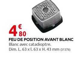 feu de position avant blanc