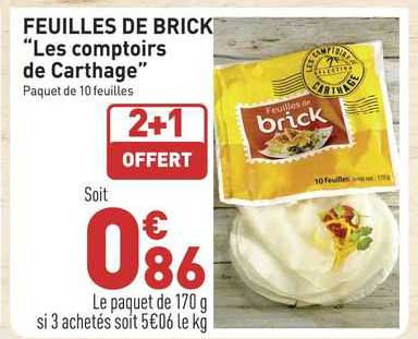 feuilles de brick "les comptoirs de carthage"