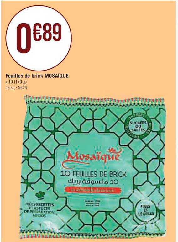 Feuilles De Brick Mosaïque