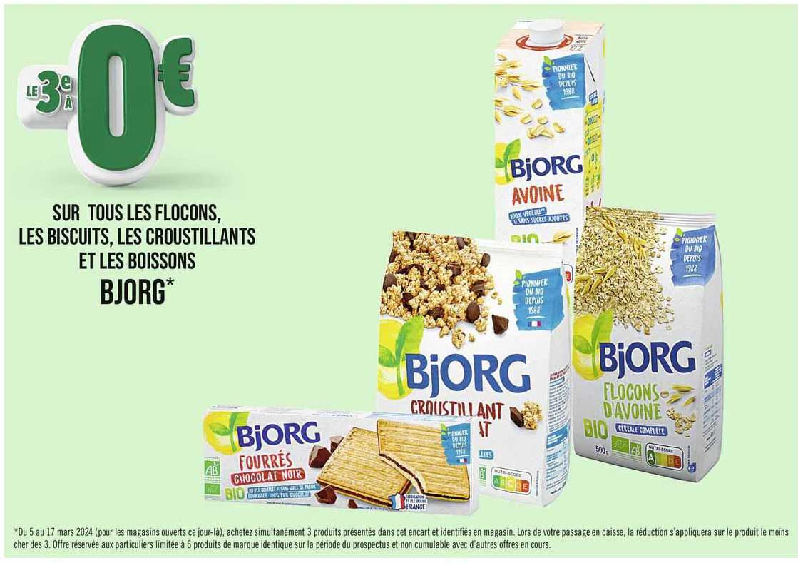 Flocons, Les Biscuits, Les Croustillants Et Les Boissons Bjorg