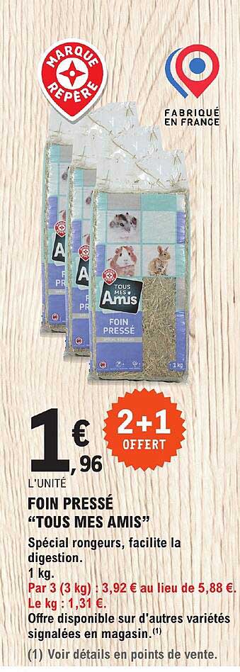 foin pressé "tous mes amis"