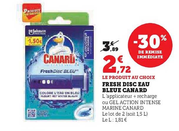 fresh disc eau bleue canard
