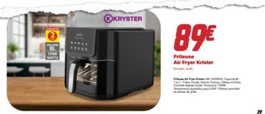 friteuse air fryer krister