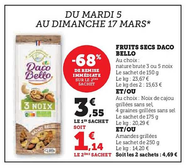 fruits secs daco bello