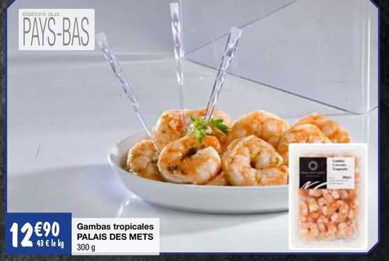 gambas tropicales palais des mets