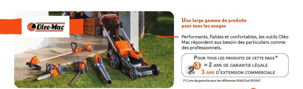 gamme de produits oleo-mac