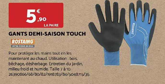 Gants Demi-saison Touch Rostaing