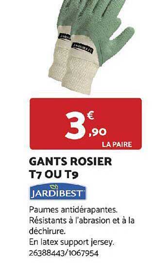 gants rosier t7 ou t9 jardibest