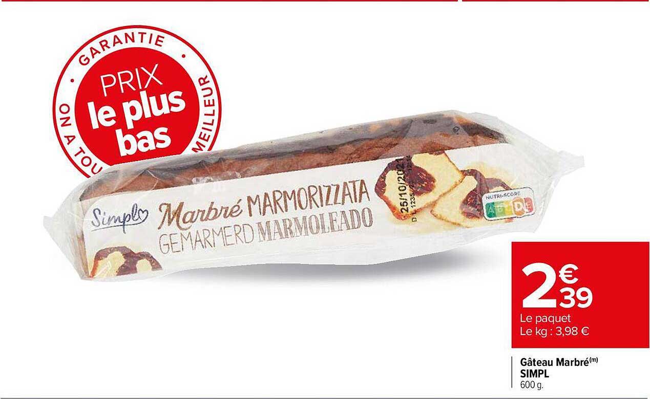 Gâteau Marbré Simpl