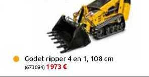 godet ripper 4 en 1, 108 cm