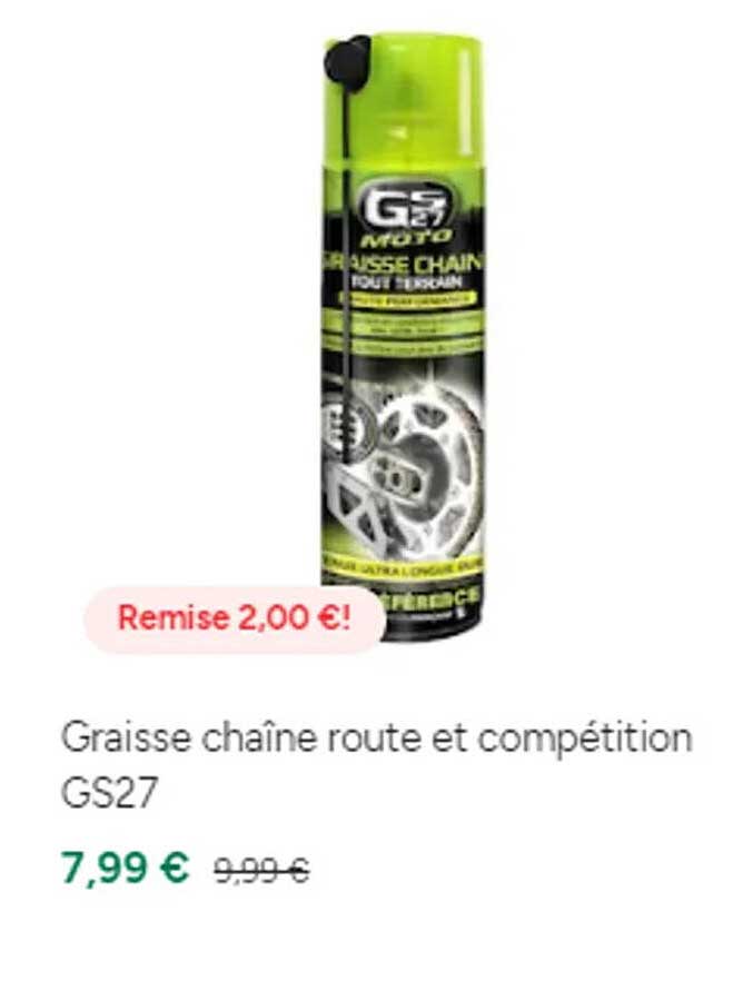 graisse chaîne route et compétition gs27