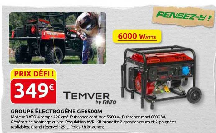 groupe électrogène ge6500m temver