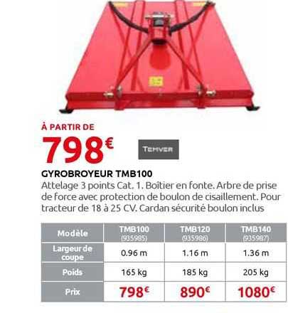 gyrobroyeur tmb100 temver