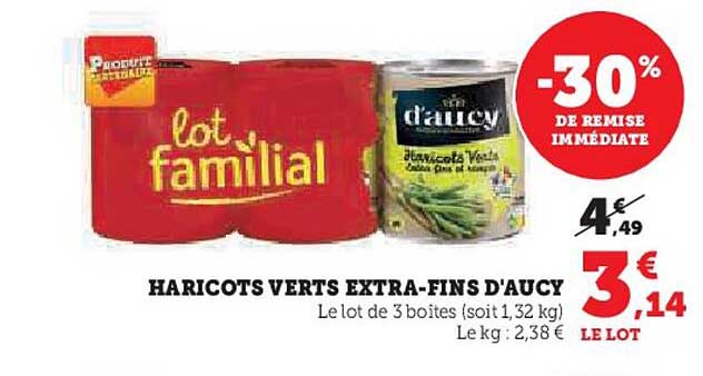 haricots verts extra-fins d'aucy