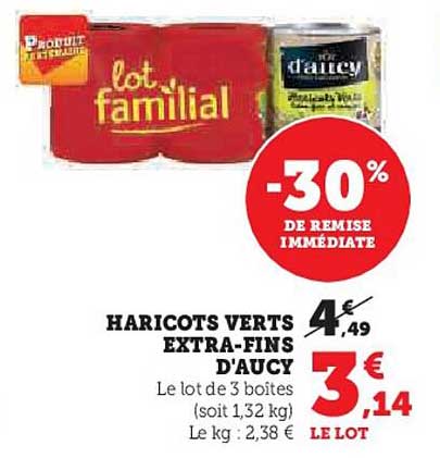 haricots verts extra-fins d'aucy