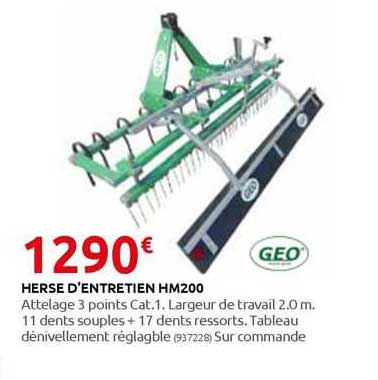 herse d'entretien hm200 géo