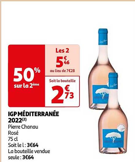 Igp Méditerranée 2022 Pierre Chanau Rosé
