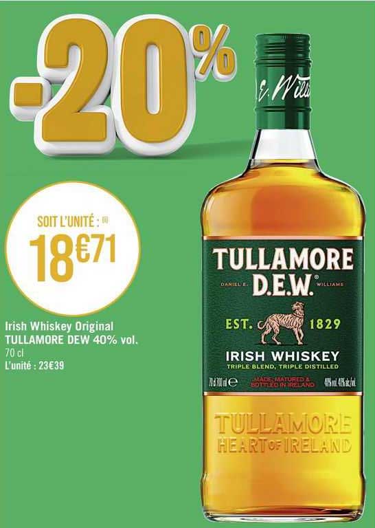 irish whiskey original tullamore dew 40% vol.
