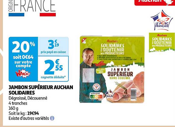 jambon supérieur auchan solidaires