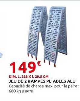 jeu de 2 rampes pliables alu