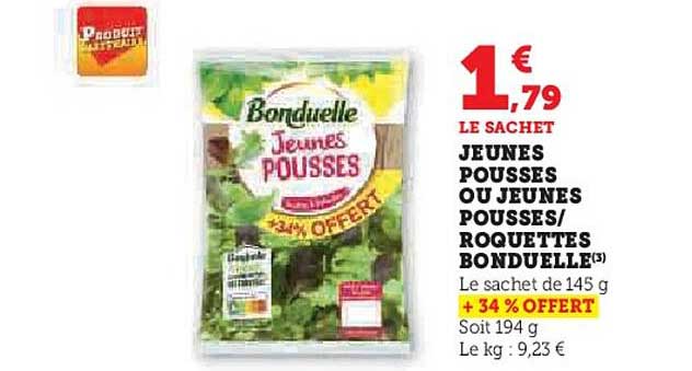 jeunes pousses ou jeunes pousses / roquettes bonduelle