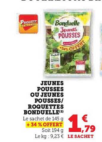 jeunes pousses ou jeunes pousses/roquettes bonduelle