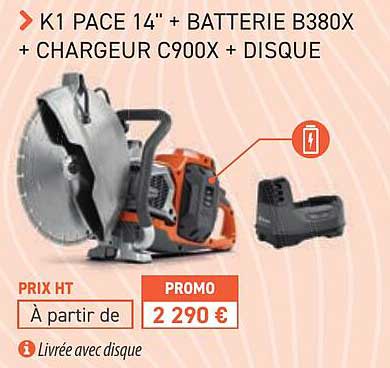K1 Pace 14" + Batterie B380x + Chargeur C900x + Disque