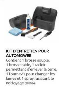 kit d'entretien pour automower