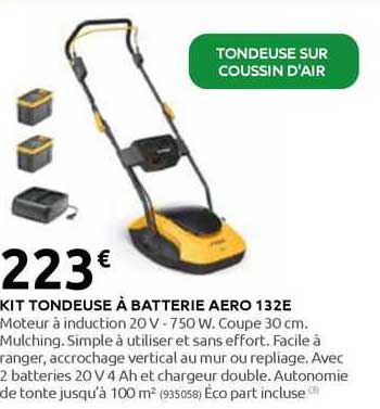 kit tondeuse à batterie aéro 132e stiga