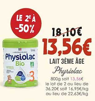 lait 3ème âge physiolac