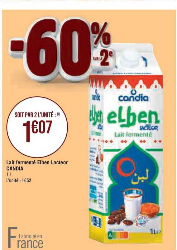 Lait Fermenté Elben Lacteor Candia