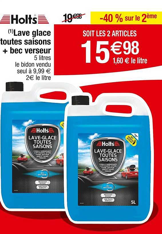 lave glace toutes saisons + bec verseur holts
