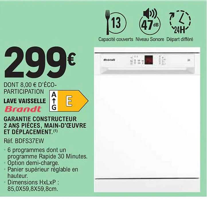 lave vaisselle brandt