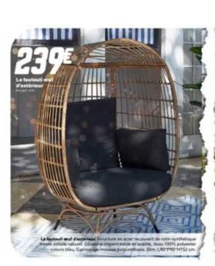le fauteuil œuf d'extérieur