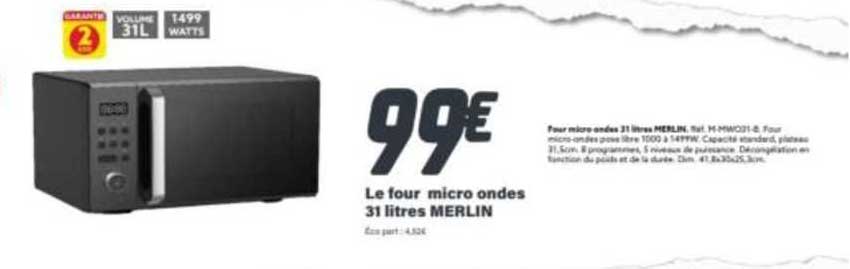 le four micro ondes 31 litres merlin