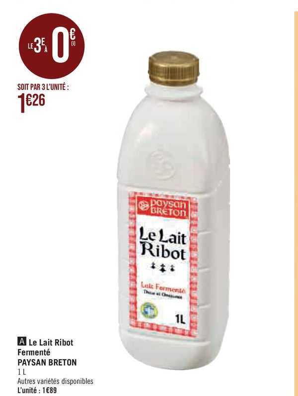 le lait ribot fermenté paysan breton