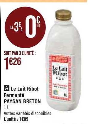 le lait ribot fermenté paysan breton