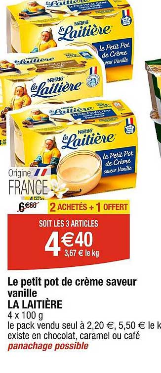 Le Petit Pot De Crème Saveur Vanille La Laitière