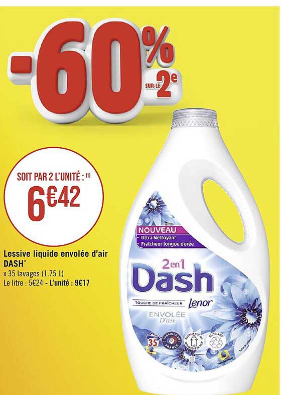 lessive liquide envolée d'air dash