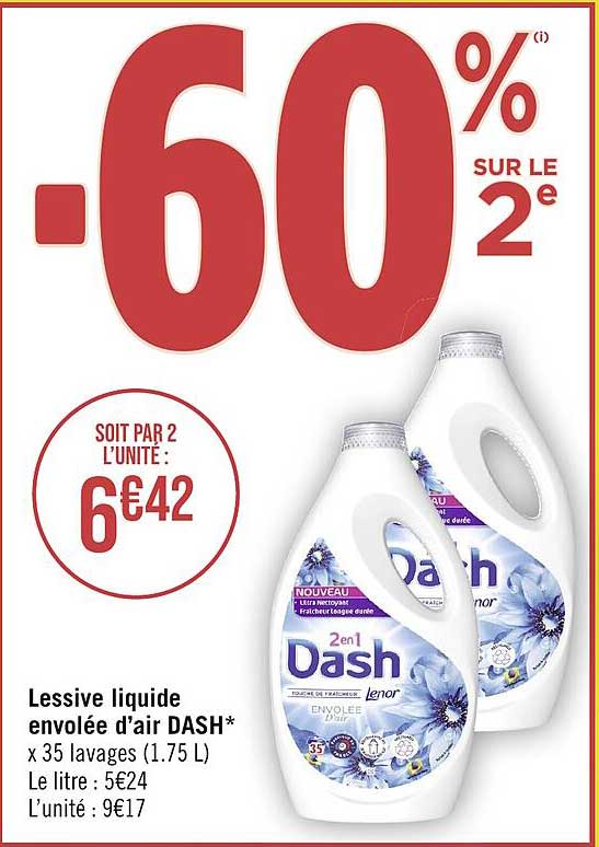 lessive liquide envolée d'air dash