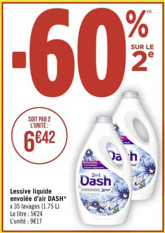 lessive liquide envolée d'air dash