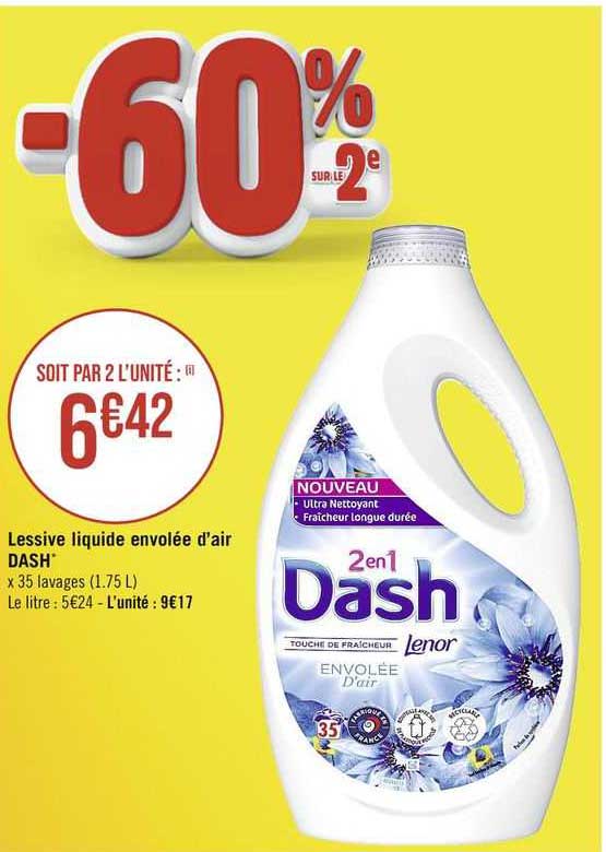 lessive liquide envolée d'air dash