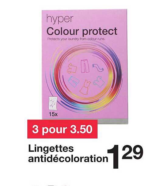 lingettes antidécoloration