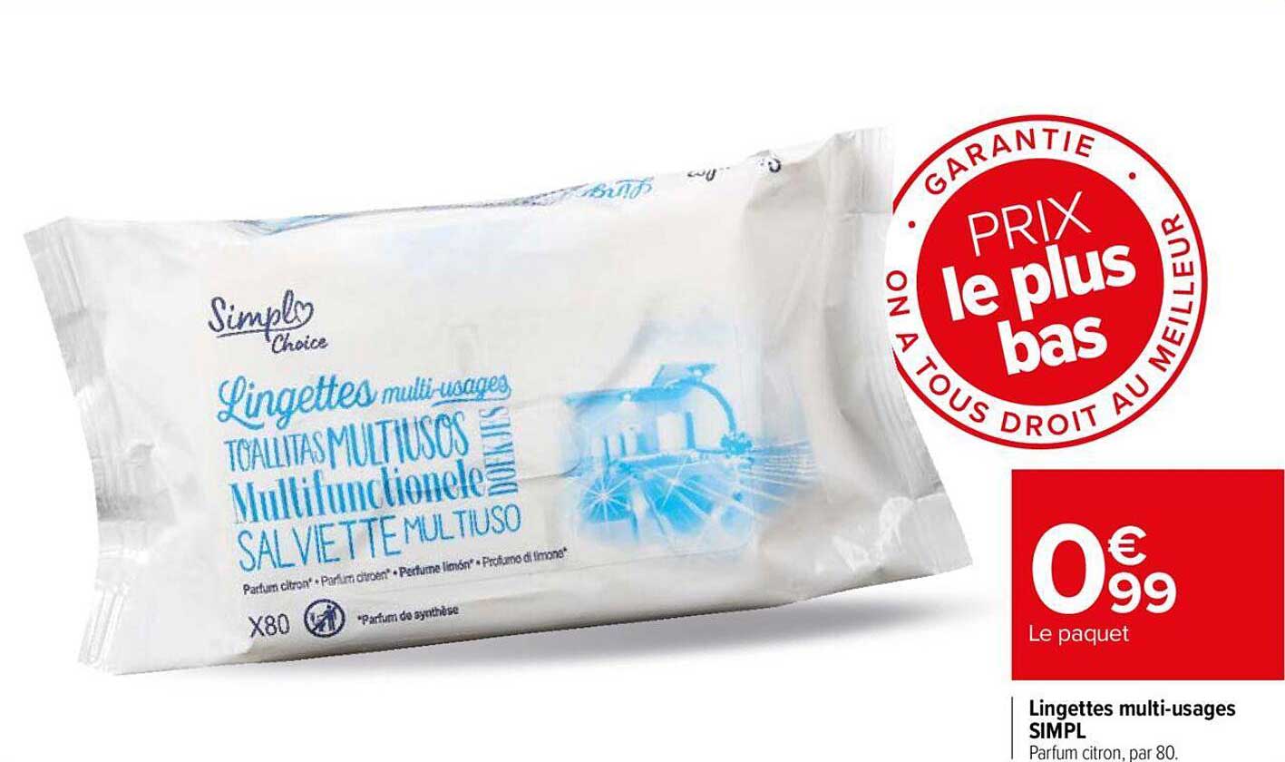 lingettes multi-usages simpl