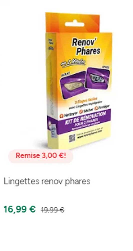 lingettes renov phares