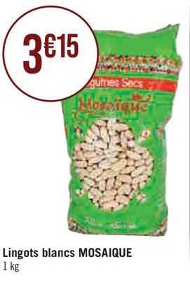 lingots blancs mosaïque