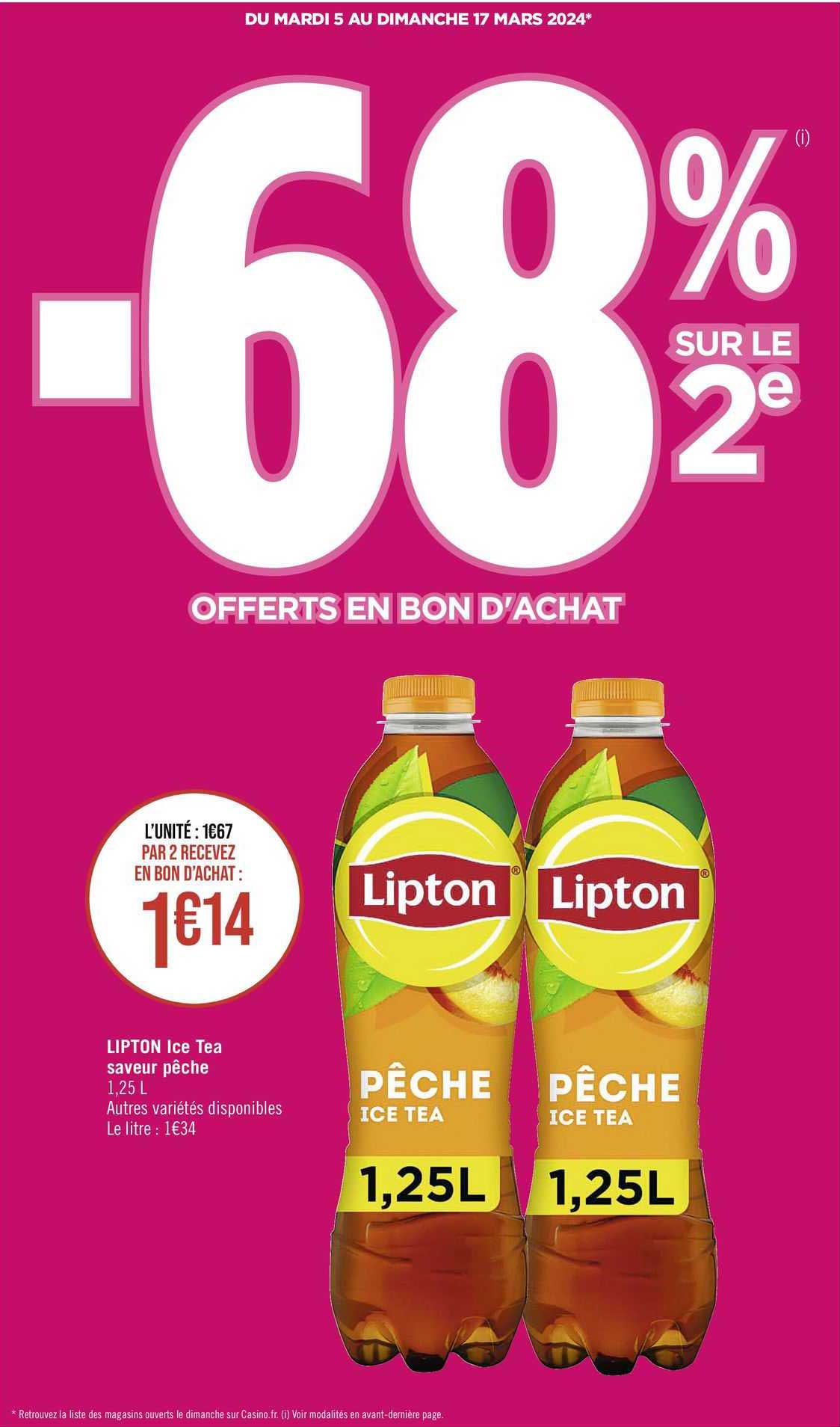 Lipton Ice Tea Saveur Pêche