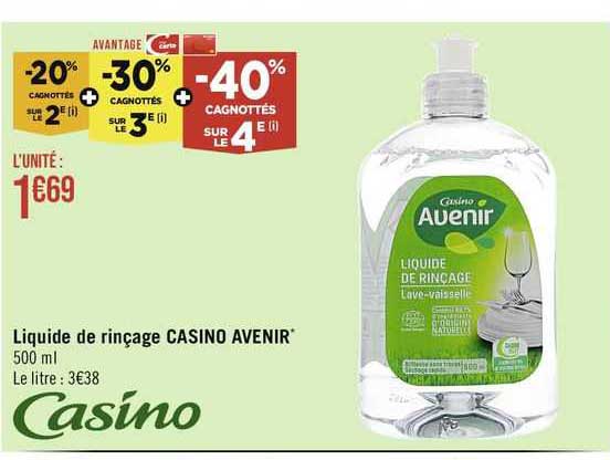 liquide de rinçage casino avenir